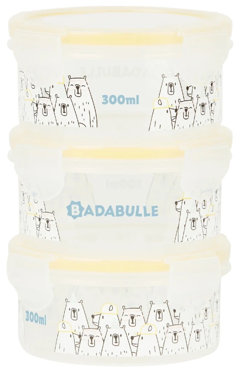 Boluri sigilabile pentru depozitarea alimentelor Badabulle Maxi 3pcs (B004306)