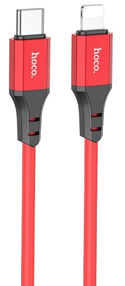 Cablu USB Hoco X86 Type-C to Lighting Red