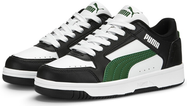 Ghete pentru copii Puma Rebound Joy Lo Jr Puma White/Archive Green/Black 37.5