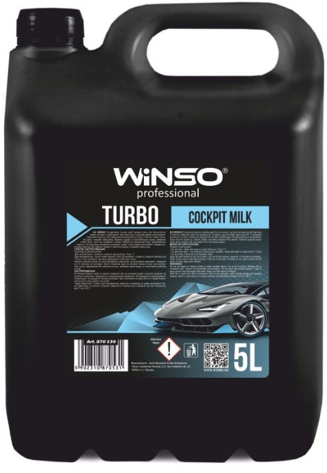 Полироль для пластика Winso Turbo Cockpit Milk 5L (880740)