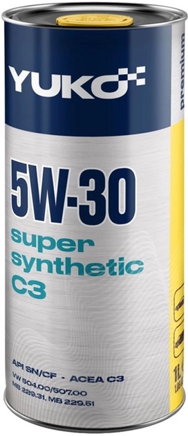 Ulei de motor Yuko Super Synthetic SN/CF С3 5W-30 1L