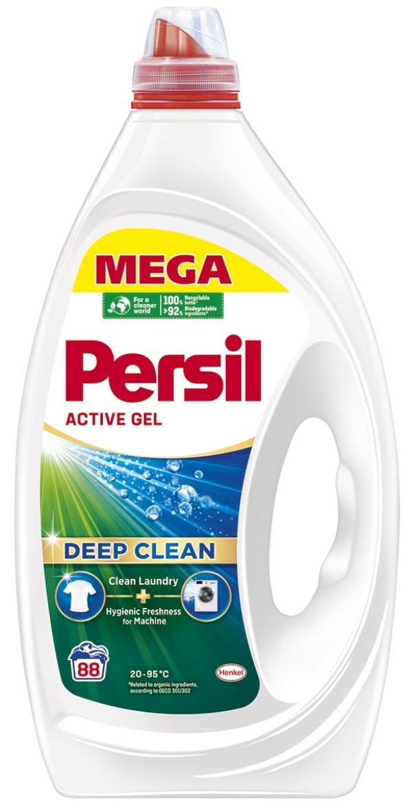 Gel de rufe Persil Deep Clean Active Gel 3.96L 88 wash