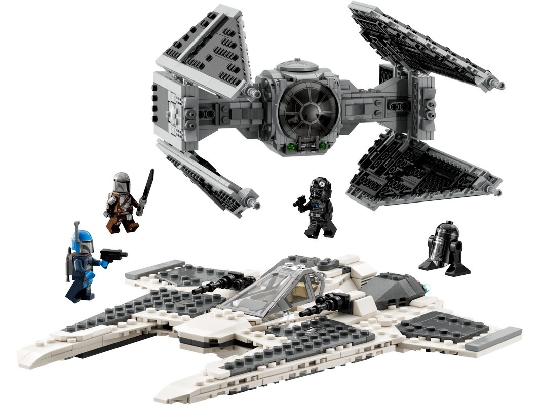 Set de construcție Lego Star Wars: Mandalorian Fang Fighter vs. TIE Interceptor (75348)
