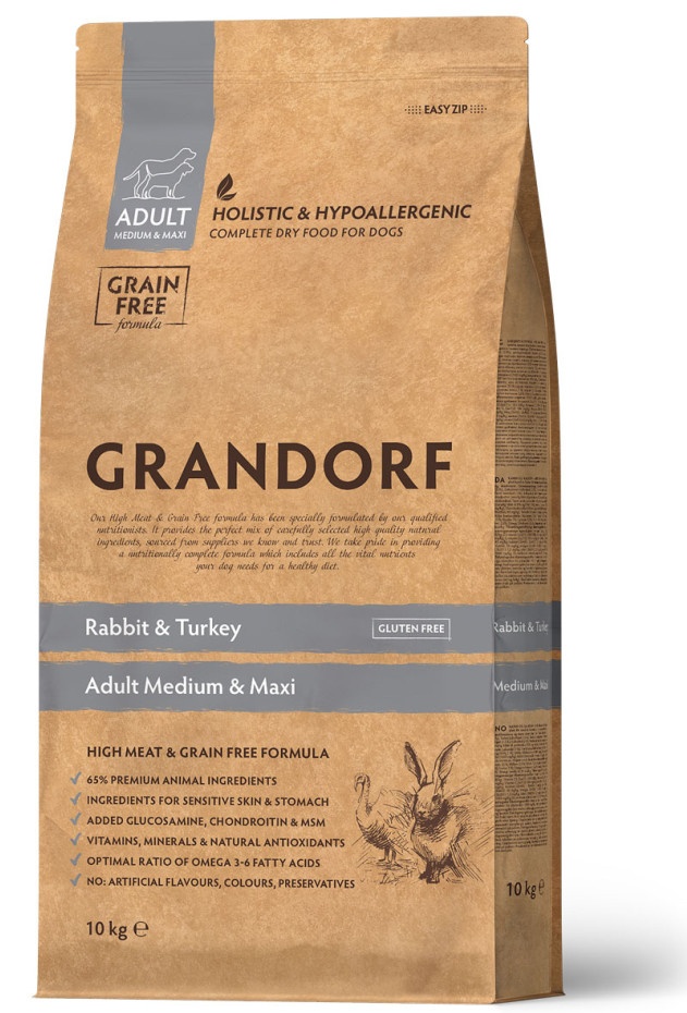 Сухой корм для собак Grandorf Adult Medium & Maxi Rabbit & Turkey 10kg