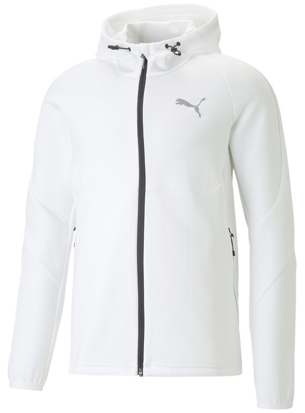 Hanorac pentru bărbați Puma Evostripe Full-Zip Hoodie Dk Puma White L