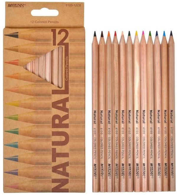 Creioane colorate Marco Natural-Cedarlite 12pcs (6100-12CB)