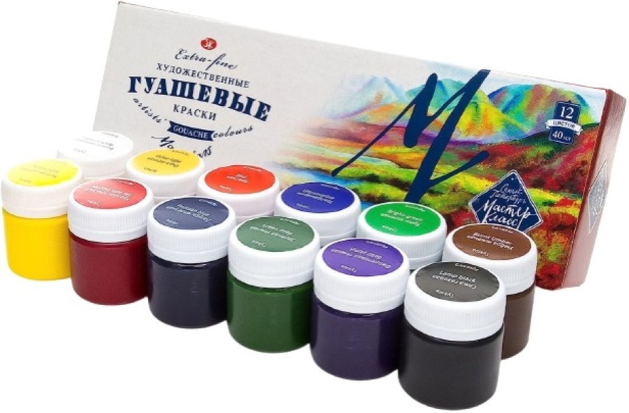 Vopsele de artă Nevskaya Palitra Gouache Master Class 12 Colors 40ml