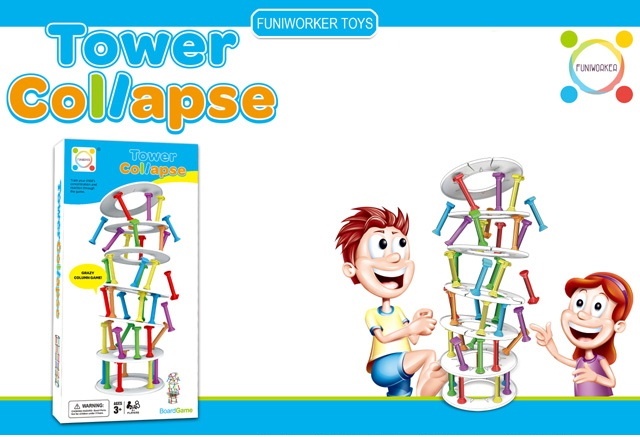 Joc educativ de masa ChiToys Tower Colapse (65035)