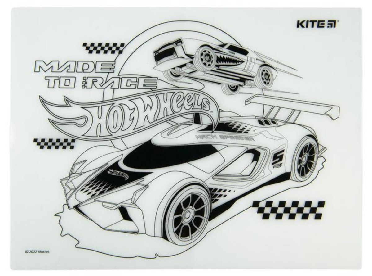 Подложка-раскраска Kite Hot Wheels HW22-424