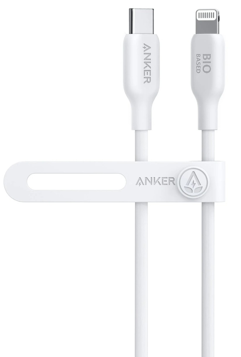 USB Кабель Anker Type-C to Lightning 1.8m Bio-based White (A80A2G21)