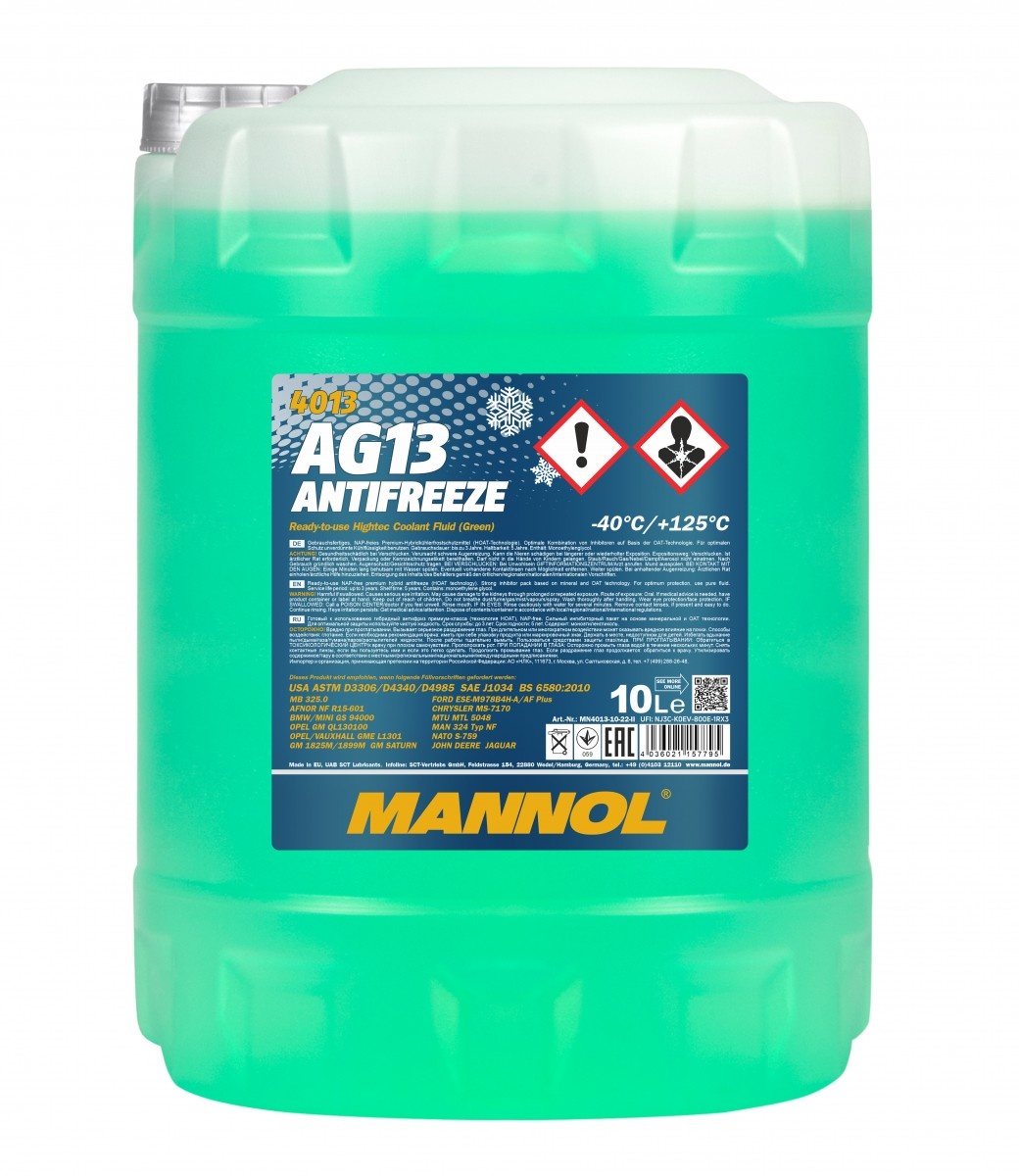 Антифриз Mannol AG13 (-40) 4013 10L