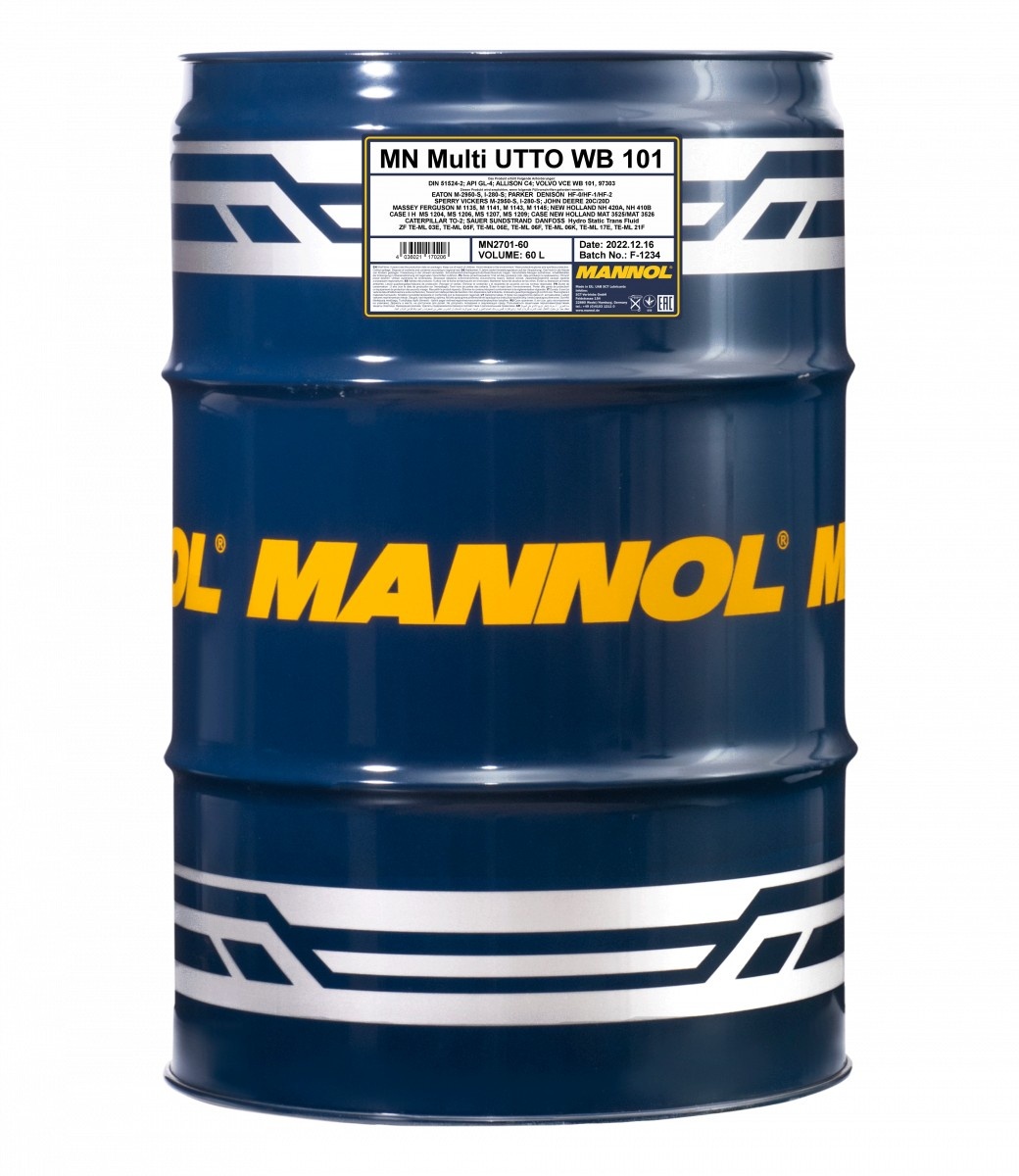 Трансмиссионное масло Mannol Utto WB 101 2701 60L