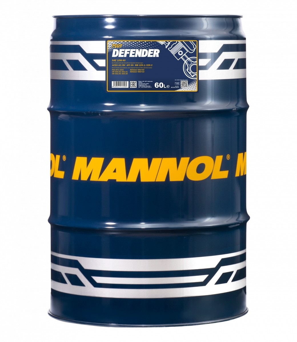 Моторное масло Mannol Defender 10W-40 7507 60L