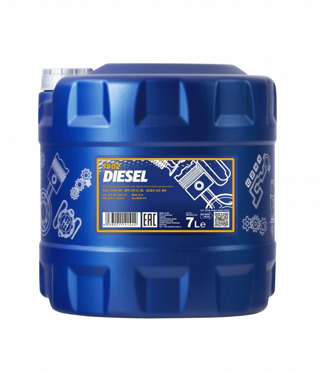 Моторное масло Mannol DIesel 15W-40 7402 7L