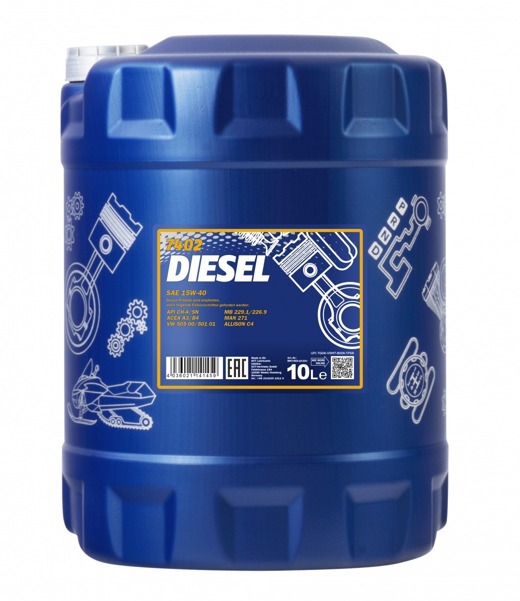 Моторное масло Mannol Diesel 15W-40 7402 10L