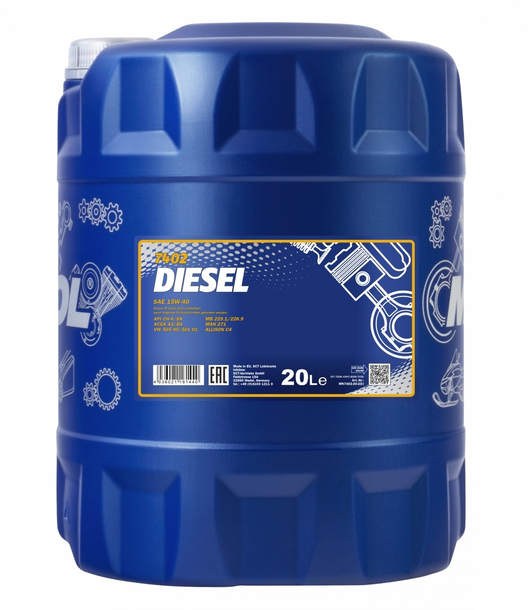 Моторное масло Mannol Diesel 15W-40 7402 20L