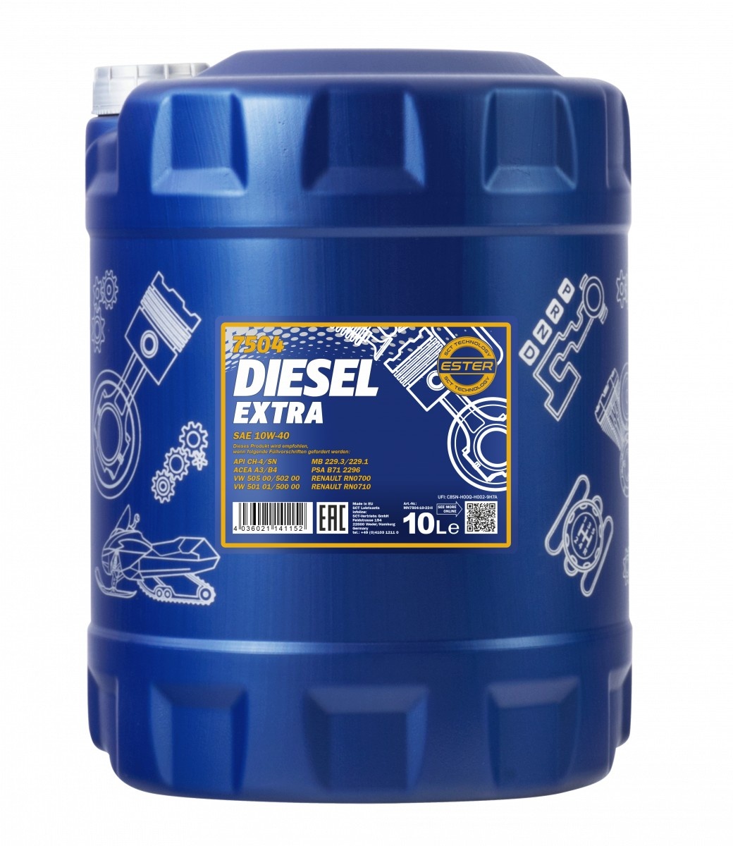 Моторное масло Mannol Diesel Extra 10W-40 7504 10L