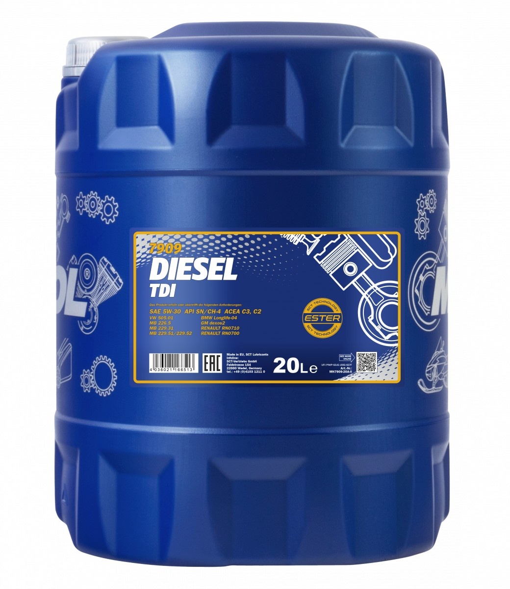 Моторное масло Mannol Diesel TDI 5W-30 7909 20L
