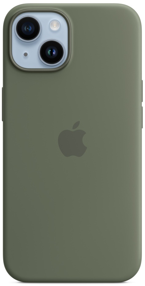 Чехол Apple iPhone 14 Silicone Case with MagSafe Olive