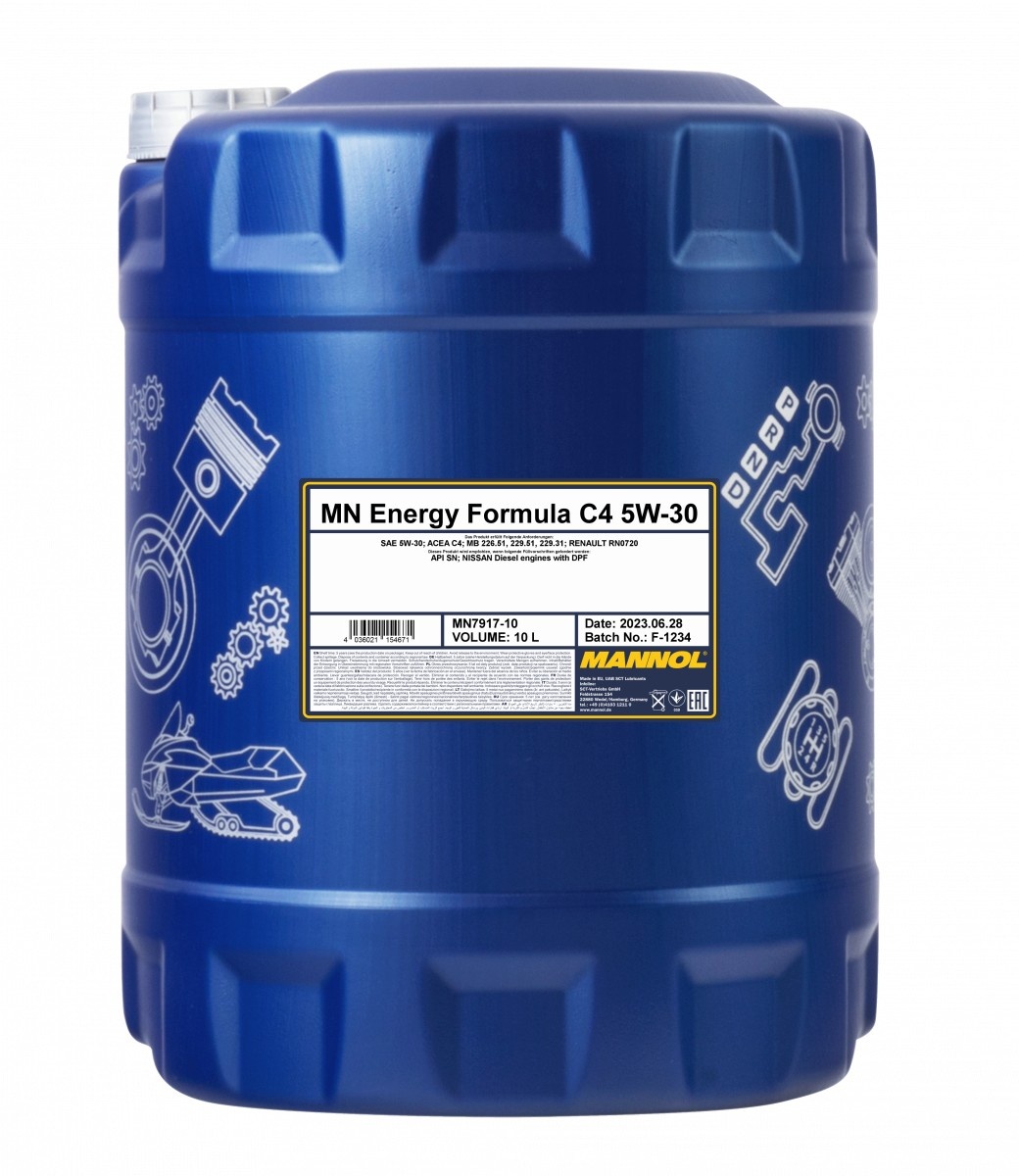 Моторное масло Mannol Energy Formula C4 5W-30 7917 10L