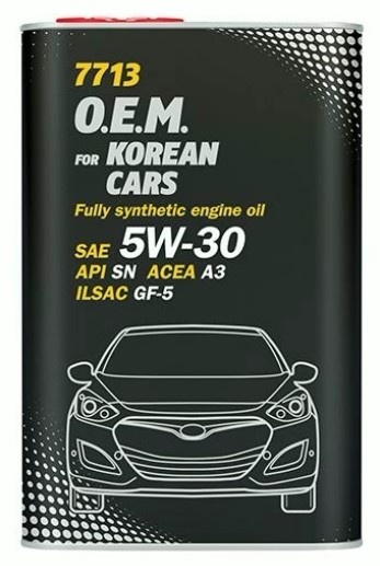 Моторное масло Mannol for Korean Cars 5W-30 7713 4L Metal