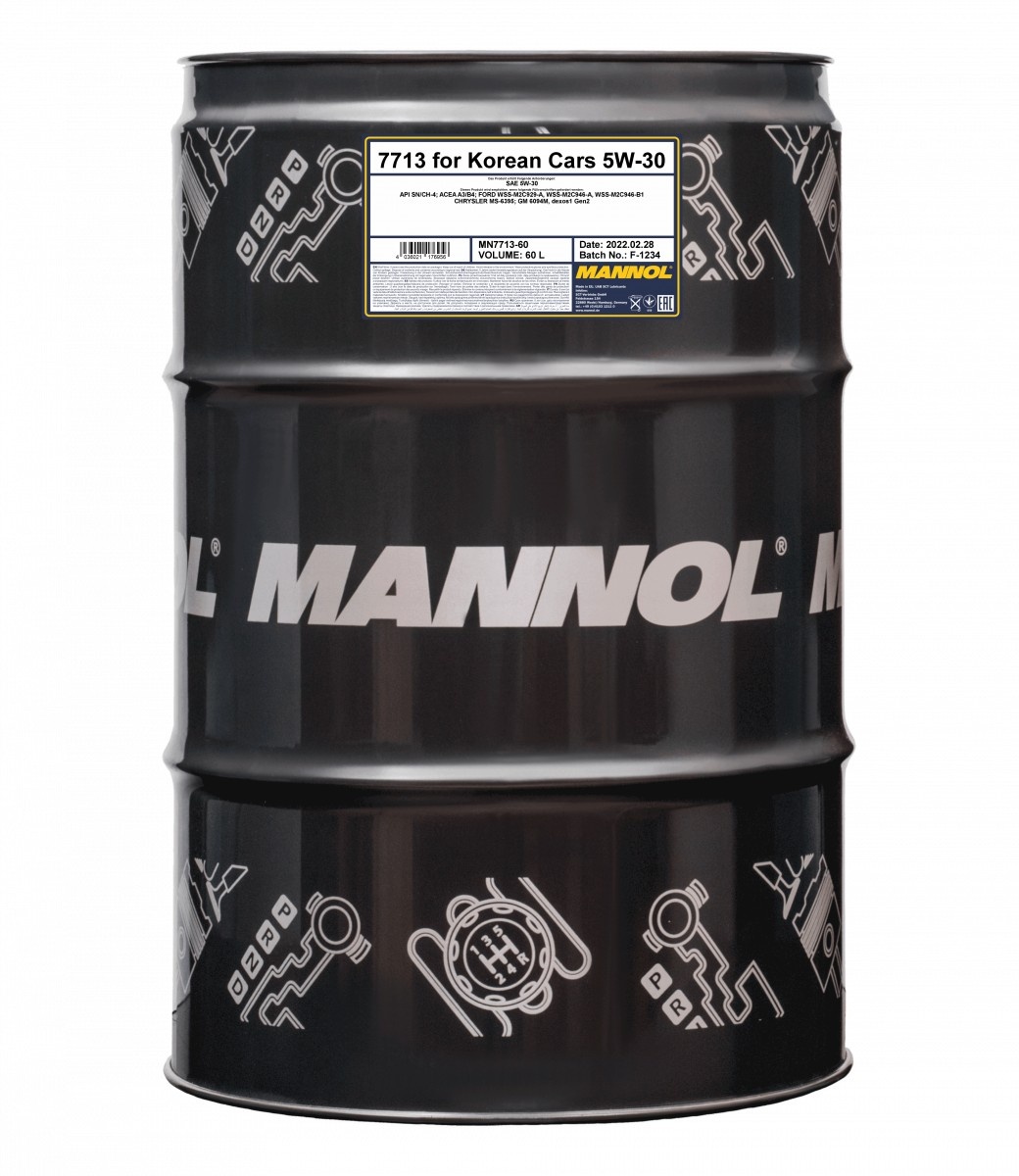Моторное масло Mannol for Korean Cars 5W-30 7713 60L
