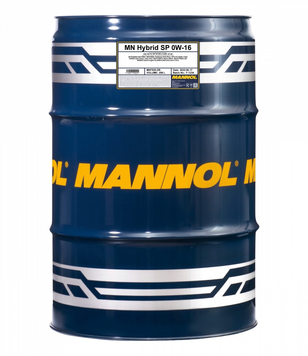 Моторное масло Mannol Hybrid SP 0W-16 7920 60L