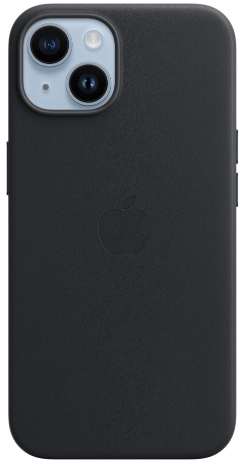 Чехол Apple iPhone 14 Leather Case with MagSafe Midnight