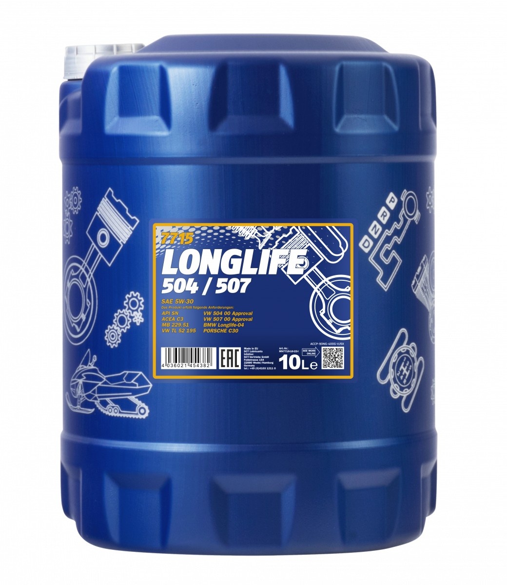 Моторное масло Mannol Longlife 504/507 5W-30 7715 10L