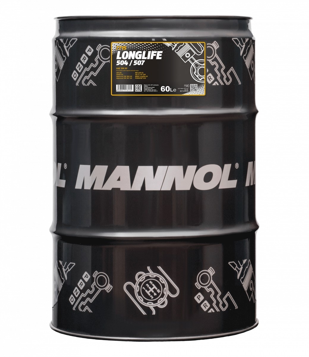 Моторное масло Mannol Longlife 504/507 5W-30 7715 60L