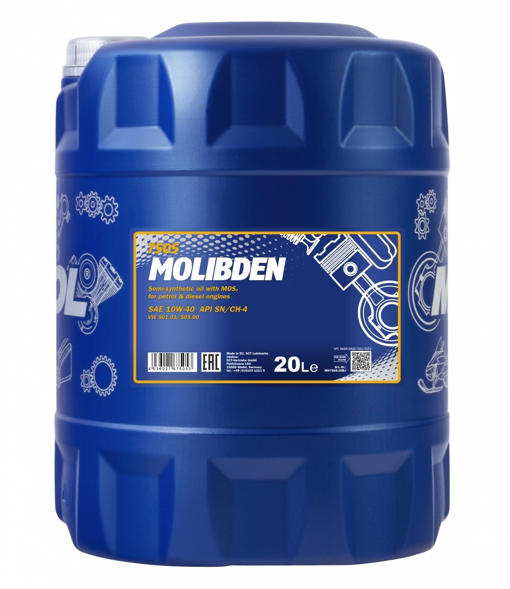 Моторное масло Mannol Molibden 10W-40 7505 20L