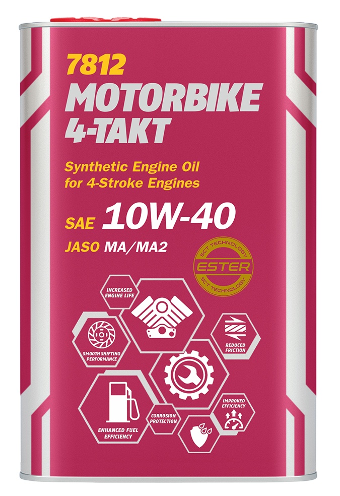 Моторное масло Mannol Motorbike 4-Takt 10W-40 7812 1L Metal
