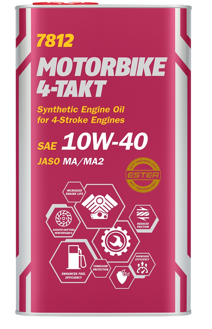 Ulei de motor Mannol Motorbike 4-Takt 10W-40 7812 4L Metal