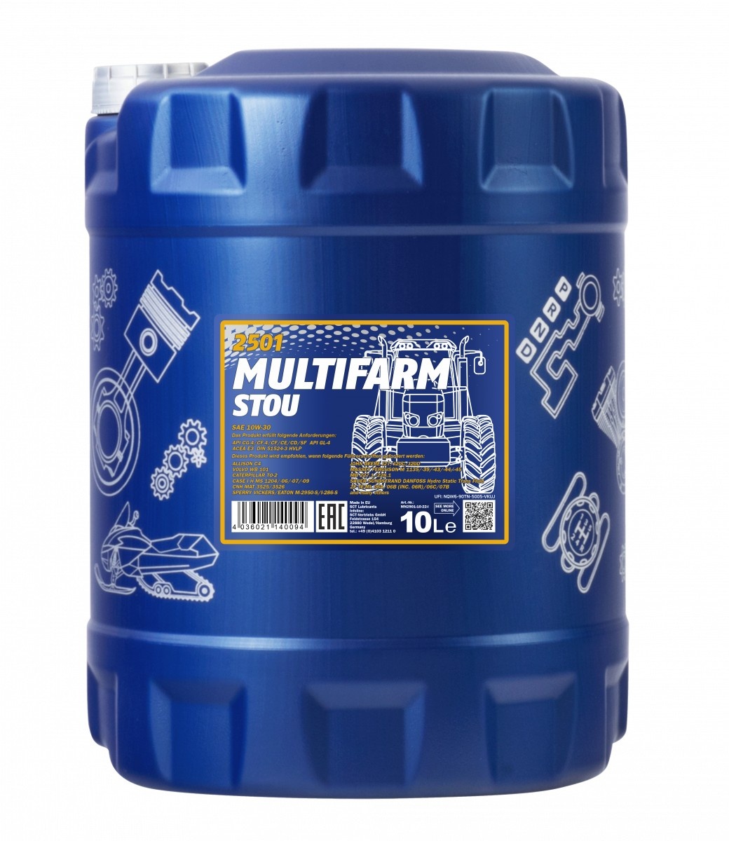 Моторное масло Mannol Multifarm STOU 10W-30 2501 10L
