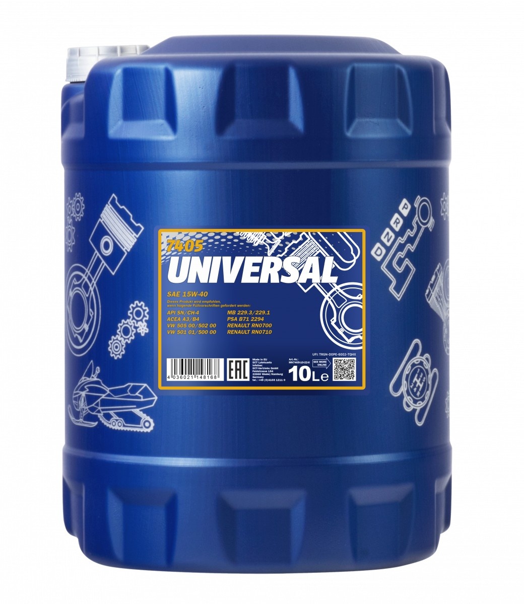Моторное масло Mannol Universal 15W-40 7405 10L