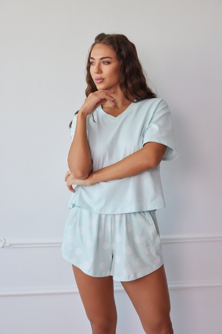 Пижама Ajoure T23586 Mint/Print Dots L