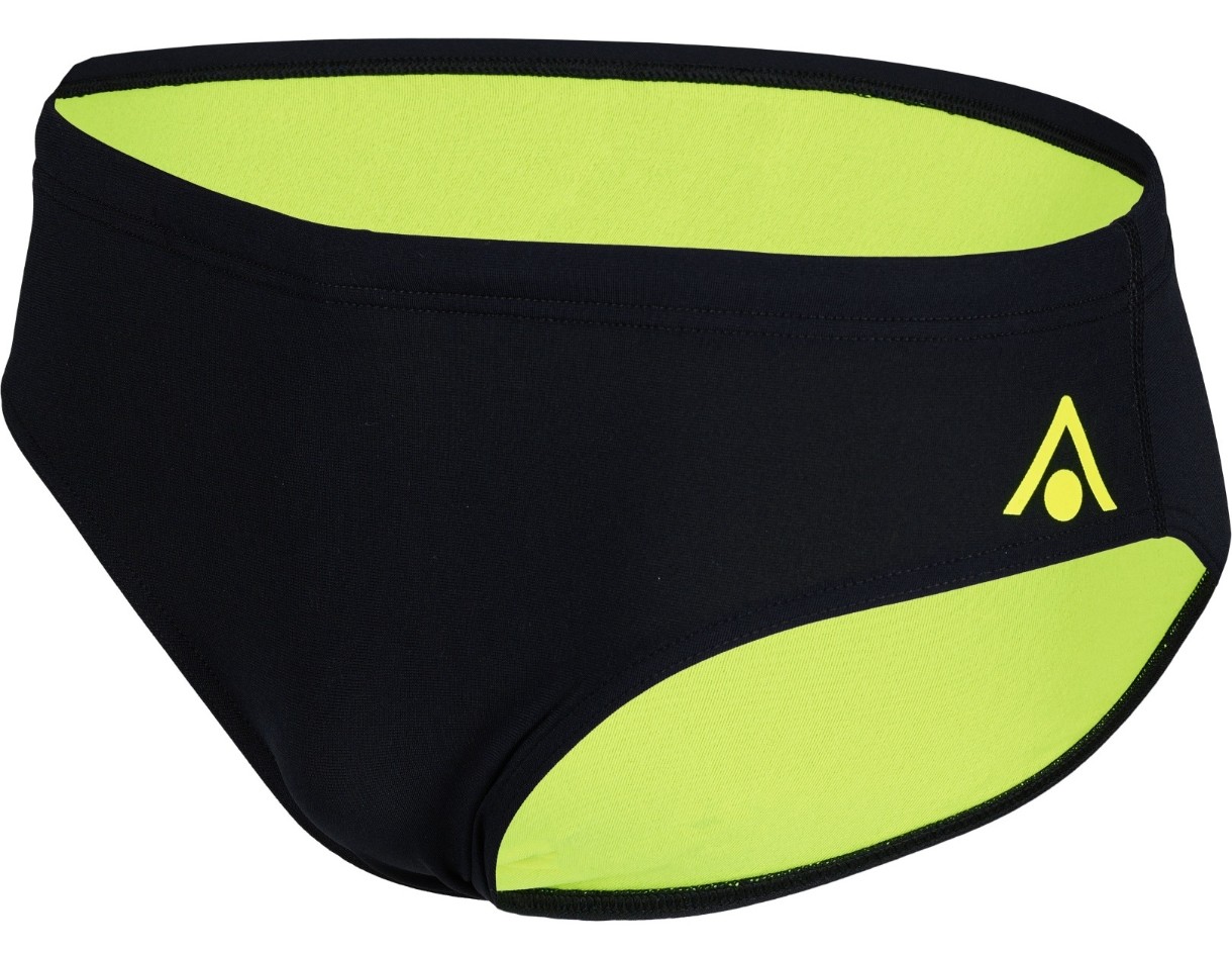 Slip de înot pentru bărbați Aqua Sphere Essential 8cm Swim Brief Black/Yellow 85