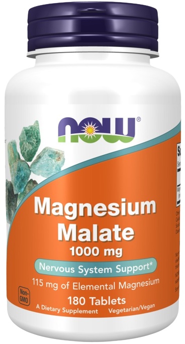 Витамины NOW Magnesium Malate 1000mg 180tab