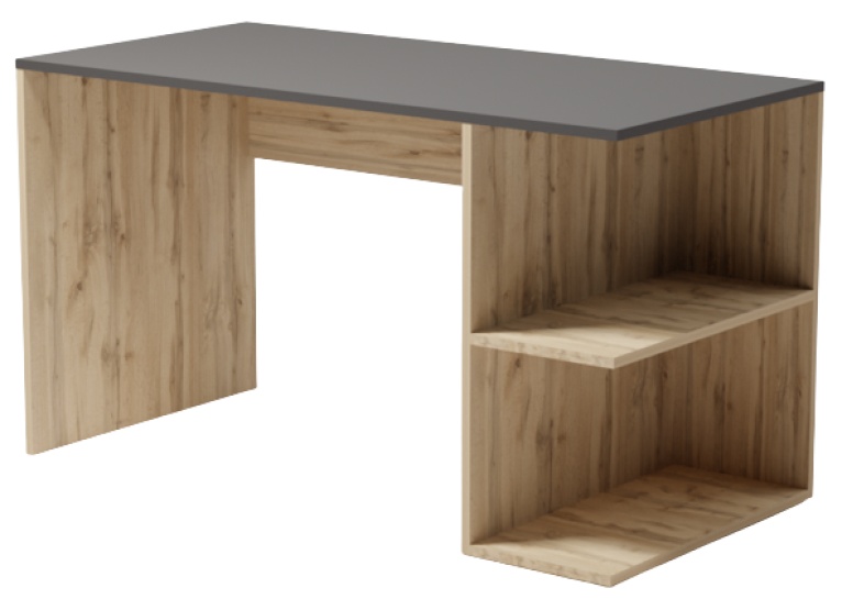 Masa de birou Smartex Comp 110cm Negru/Stejar Închis
