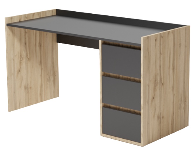 Masa de birou Smartex Home 120cm Negru/Stejar Închis