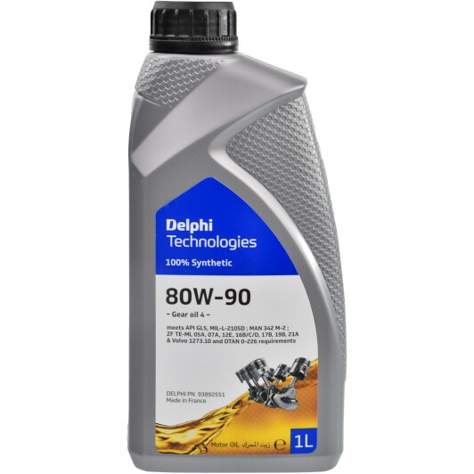 Трансмиссионное масло Delphi Gear Oil 4 80W-90 GL-5 1L