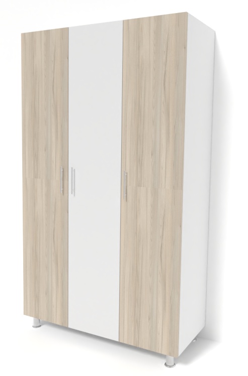 Шкаф Smartex N3 120x52x208cm Белый/Дуб Светлый