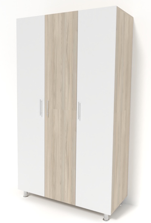 Шкаф Smartex N3 120x52x208cm Дуб Светлый/Белый
