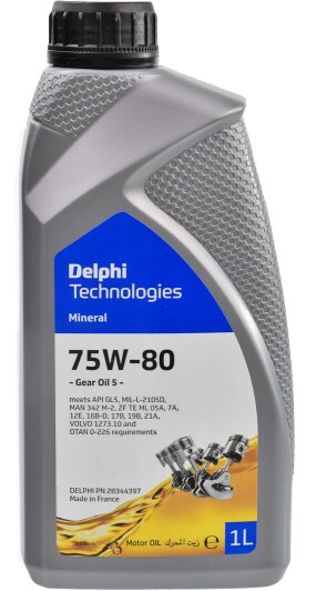 Трансмиссионное масло Delphi Gear Oil 5 75W-80 GL-5 1L