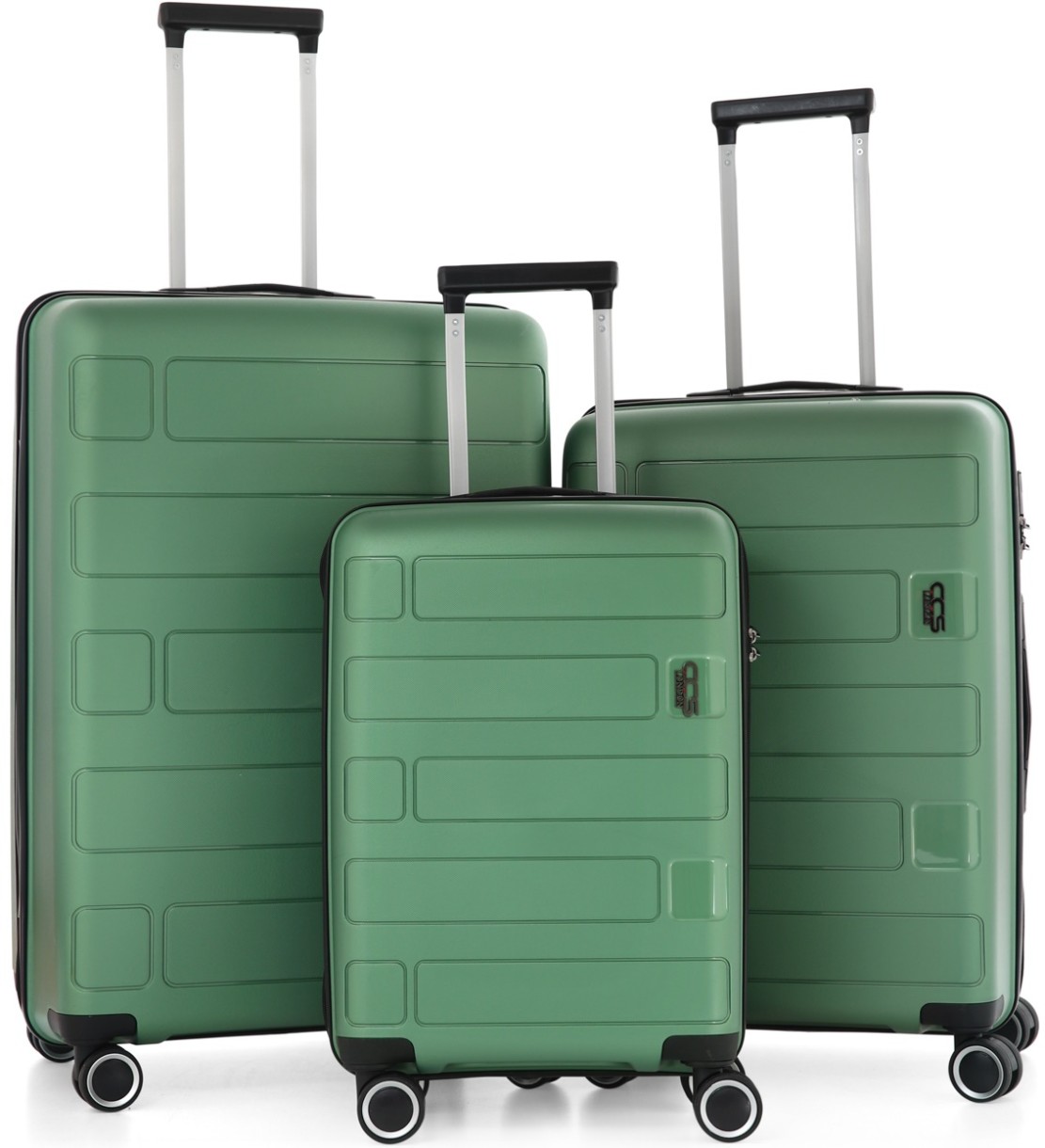 Set de valize CCS 5236 Set Metalic Green