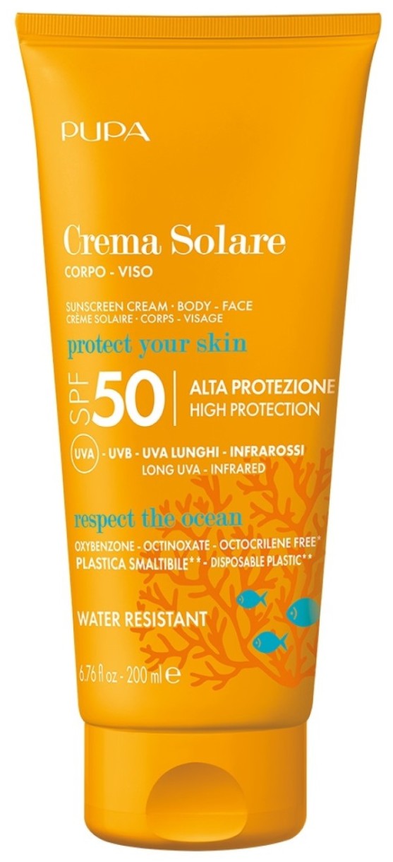 Солнцезащитный крем Pupa Sunscreen Cream SPF50 200ml
