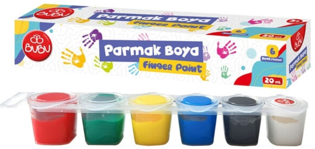 Краски пальчиковые BuBu Parmak Boya 6pcs PAR001