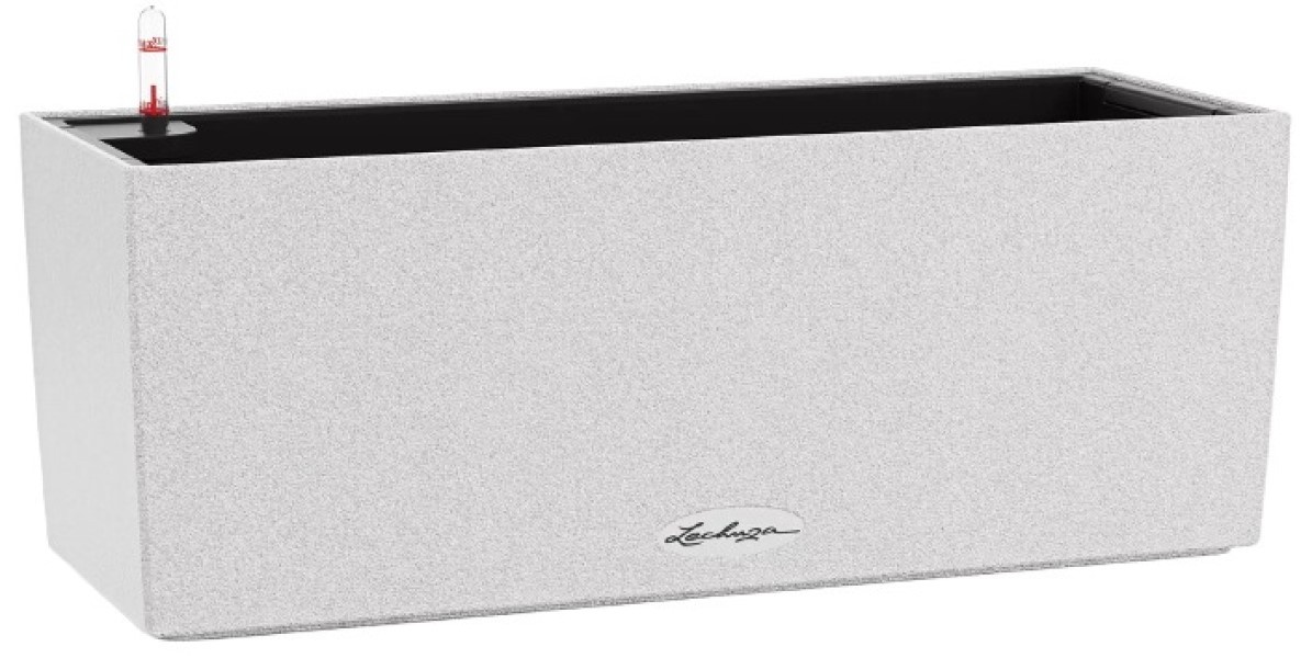 Ghiveci Lechuza Balconera Stone 50 Quarz White