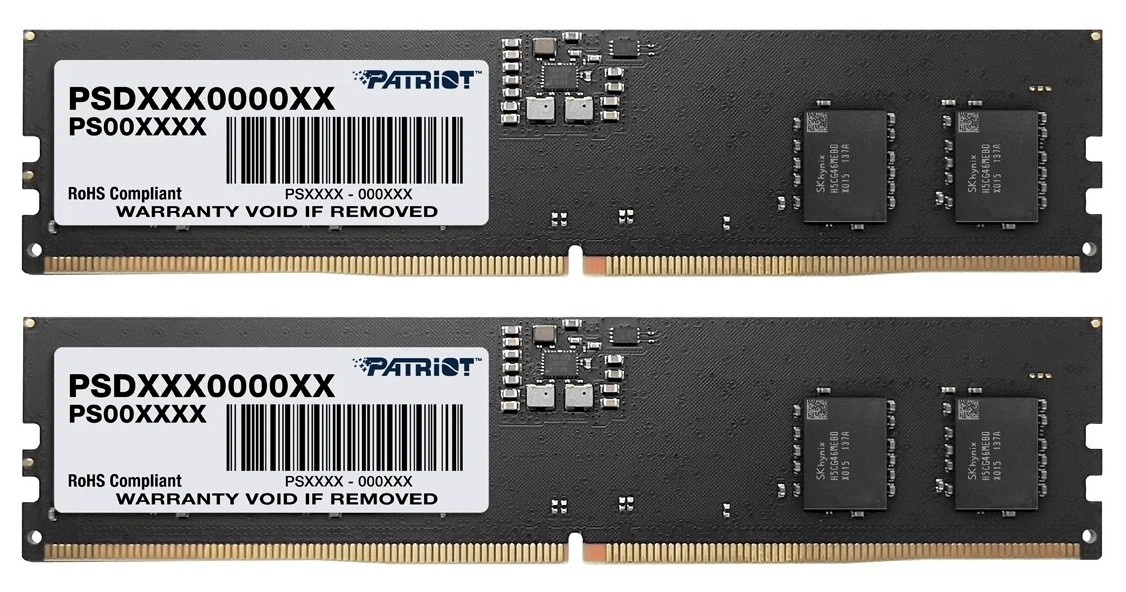 Оперативная память Patriot Signature Line 16Gb DDR5-4800MHz Kit (PSD516G4800K)