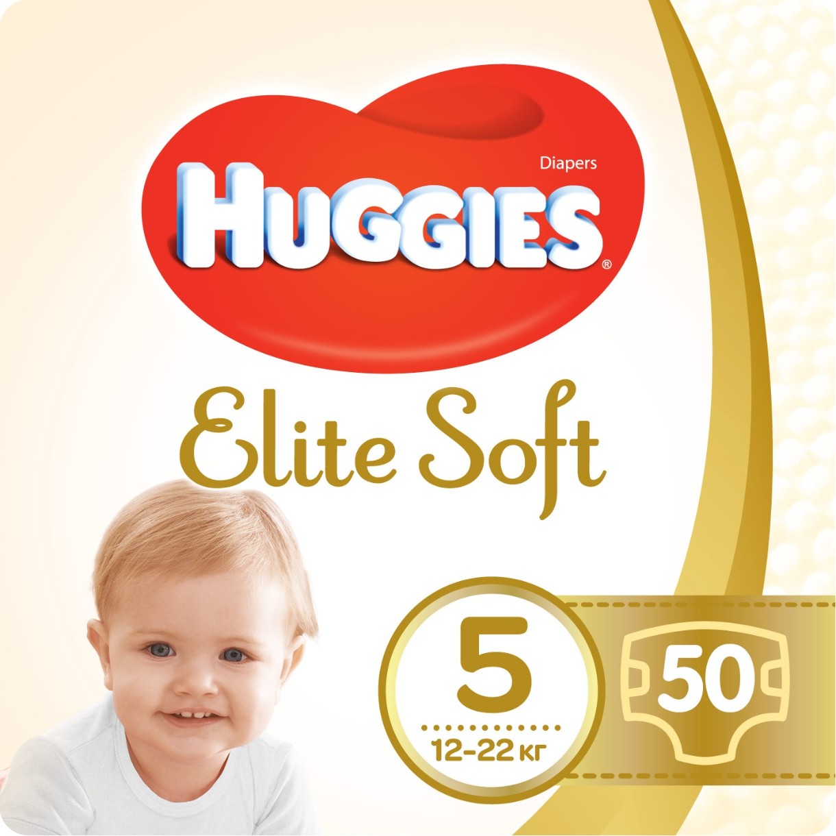 Подгузники Huggies Elite Soft 5 15-22kg 50pcs